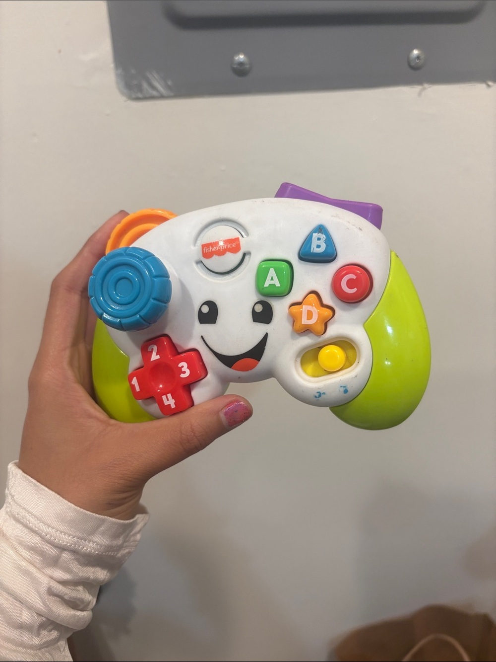 Fisher-Price Bright Learning Game Controller Toy - White & Green